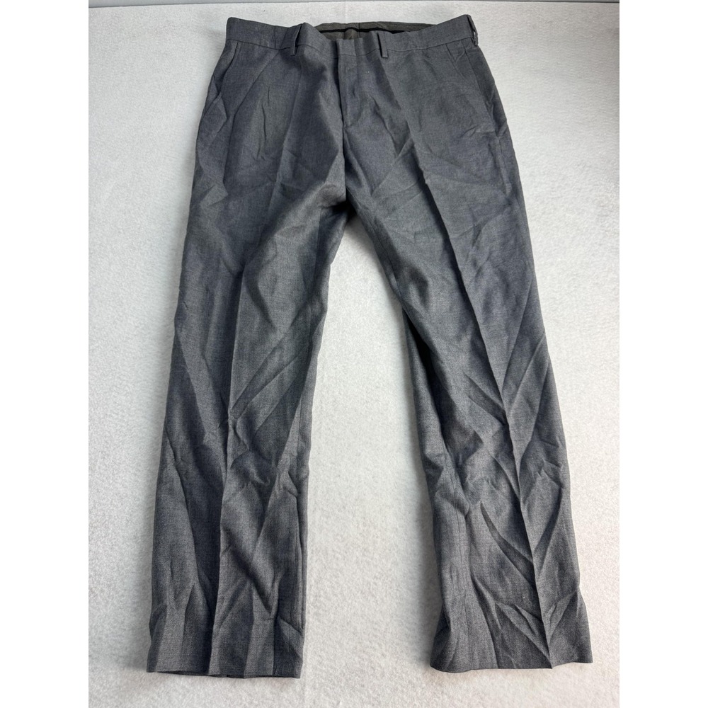 J.Crew Urban Slim Pants Mens‎ 36x32 Gray Wool Tweed Dress Trousers Lined